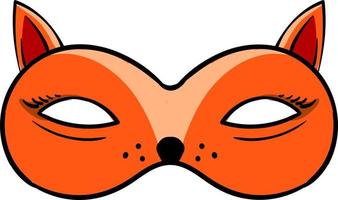 Fox mask, illustration, vector on white background