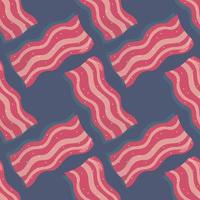 Bacon pattern , illustration, vector on white background