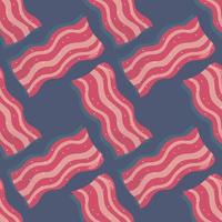 Bacon pattern , illustration, vector on white background