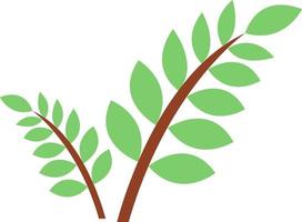 Spring tree branch, illustration, vector on a white background.