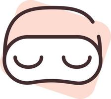 Sleeping mask, illustration, vector on a white background.