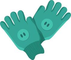 Blue gloves, illustration, vector on white background