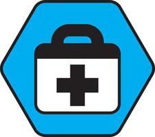 Health care bag, illustration, vector on a white background.