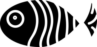 Black fish with full lines, illustration, vector on white background.