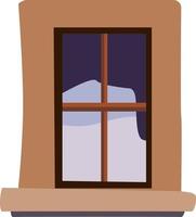 ventana, ilustración, vector sobre fondo blanco.