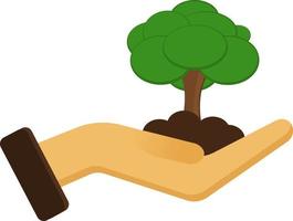 Save trees ,illustration, vector on white background.