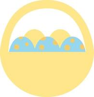 Basket with Easter eggs vector