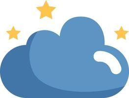 Night cloud, illustration, vector, on a white background. vector