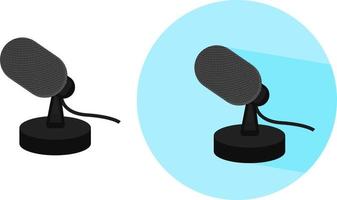 Table microphone ,illustration, vector on white background.