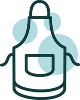 Blue apron, illustration, on a white background. vector