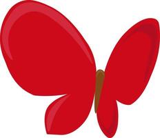 Red butterfly, illustration, vector on white background.