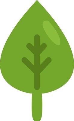 Green leaf, illustration, vector on a white background.