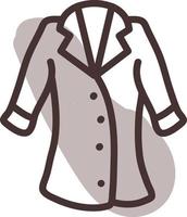 Brown womans suit , illustration, vector on a white background.