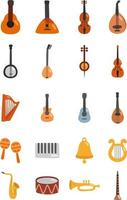 Musical instruments, illustration, vector, on a white background. vector