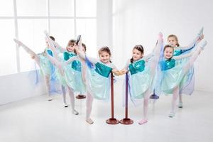 Little Girls Practicing Ballet photo