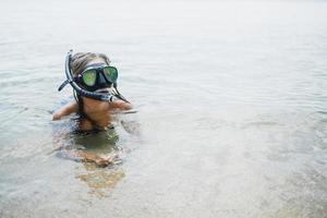 Teenager Girl Enjoying At The Beach photo