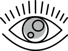 Seeing eye, illustration, vector on a white background.