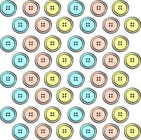 Buttons in mix colors, illustration, vector on white background.