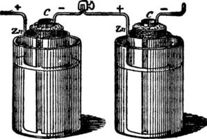 Galvanic Cell, vintage illustration. vector