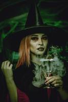 Witch Drinks Magic Potion photo