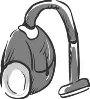 Vacuum cleaner, illustration, vector on white background.