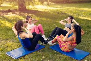 Young Women Exercising In Nature photo