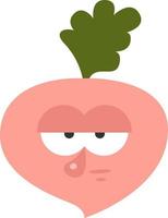 Bored radish, illustration, vector, on a white background. vector