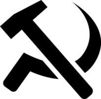 Russian hammer and sickle, illustration, vector on a white background