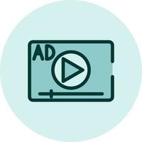 Marketing video ad, illustration, vector on a white background.