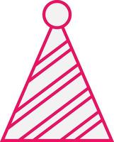 Party hat, illustration, vector on a white background.