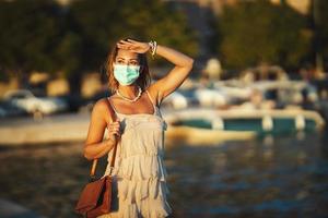 Woman With Face Protective Mask photo