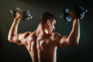 Muscular Man Working Out photo