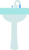 Sink, illustration, vector on white background.