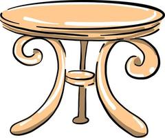 Decorative table, illustration, vector on white background