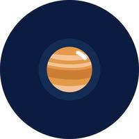 Planet jupiter, illustration, vector, on a white background. vector