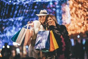 Best Female Friends In A Christmas Shopping photo