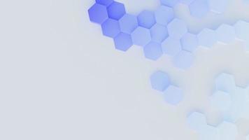 diseño de papel tapiz hexagonal azul, renderizado 3d foto