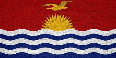 Flag of the country of Kiribati on a texture. Concept collage. photo