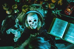 Magic Skull In Witch's Hands photo
