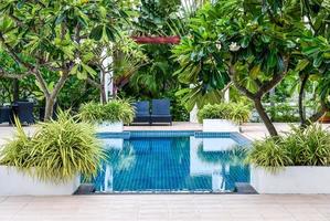 Swimming pool with view garden photo