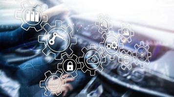 Technology innovation and process automation. Smart industry 4.0. photo