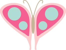 Unusual pink butterfly, illustration, vector, on a white background. vector
