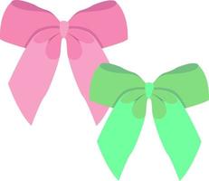 Cute bows, illustration, vector on white background