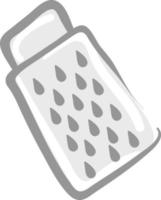 Grater drawing, illustration, vector on white background.