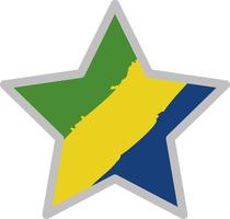 Gabon flag, illustration, vector, on a white background. vector