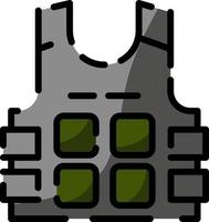 Military security vest, illustration, vector on a white background.