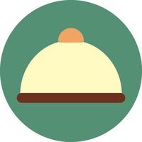 Serving tray, illustration, vector on a white background.