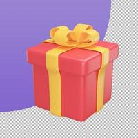 open gift box surprise give as a gift during special festival. 3d illustration with clipping path. photo