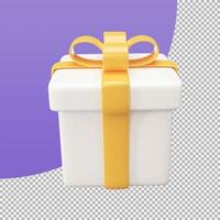 open gift box surprise give as a gift during special festival. 3d illustration with clipping path. photo