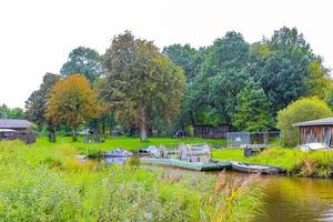 hermoso estanque de río y bosque natural del lago en alemania. foto